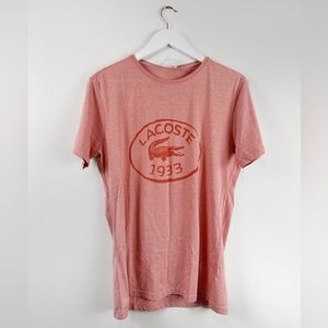 Lacoste Men’s Slim Fit T-Shirt Coral NWT Small